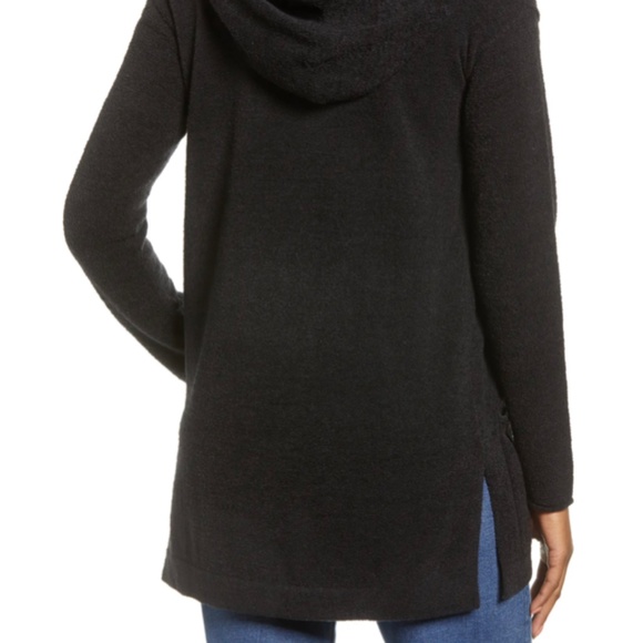 Caslon Off-Duty Plush Yarn Hoodie Sz S in Black - Picture 4 of 11